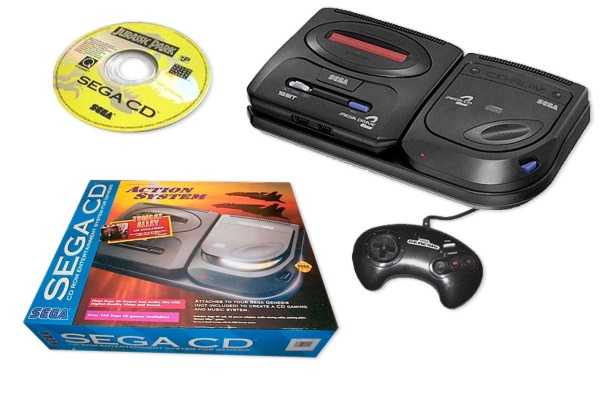 The Sega Mega-CD is an add-on device for the Sega Mega Drive 